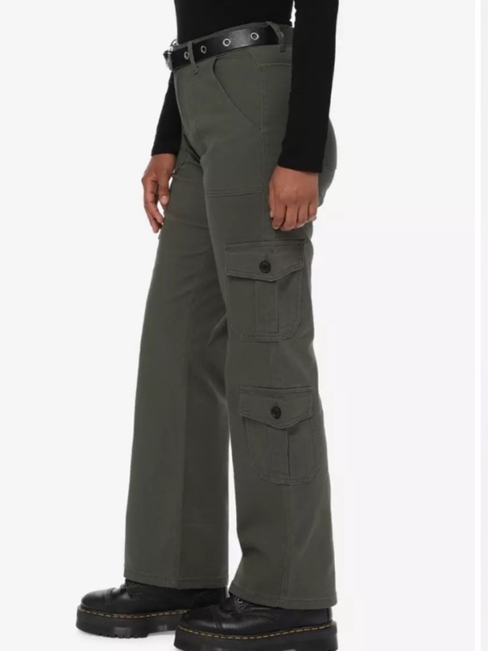 Hot Topic Olive Cargo Utility Pants